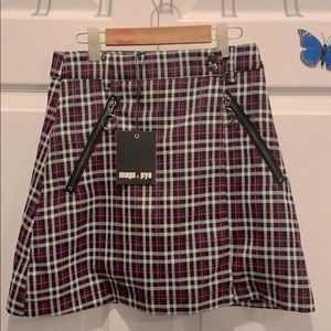 Mags & Pye Purple plaid skirt